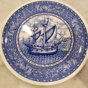 Nikko 10" 1492 Plate With Ship Scene